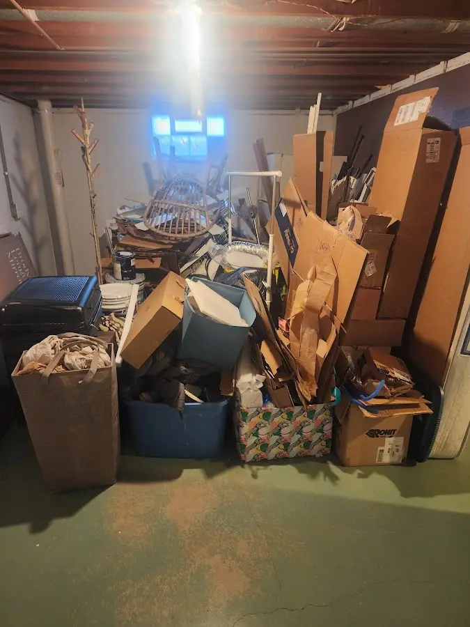 Roll-off dumpster container at job site for 8 Yard Dumpster Rental in Thomasville